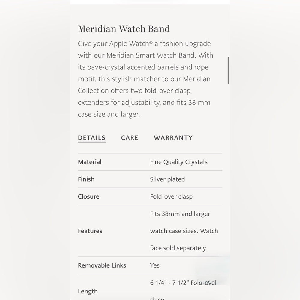 Brighton Meridian Silver Watch Band - Picture 3 of 3